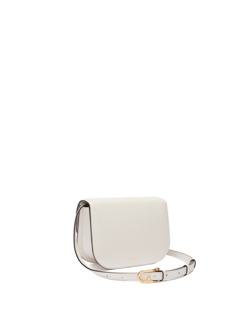 Furla Sfera Mini Crossbody Bag In Cream Leather
