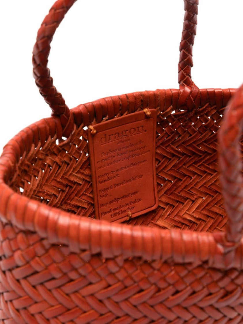 Dragon Diffusion Textured Calf Leather Handbag With Woven Design