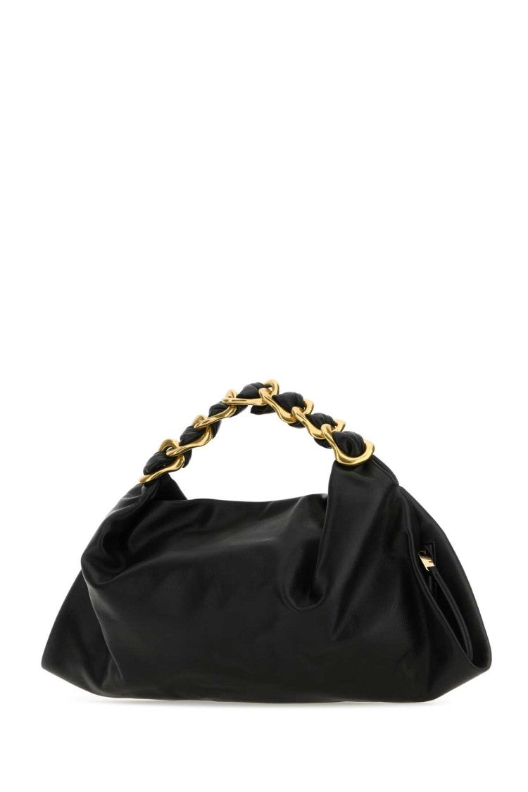 Burberry Black Leather Medium Swan Handbag
