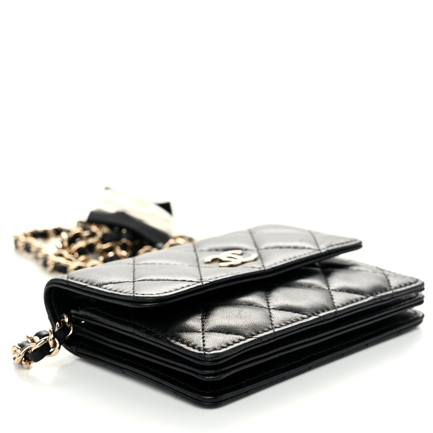 Lambskin Quilted My Chanel Lady Holder On Chain Black