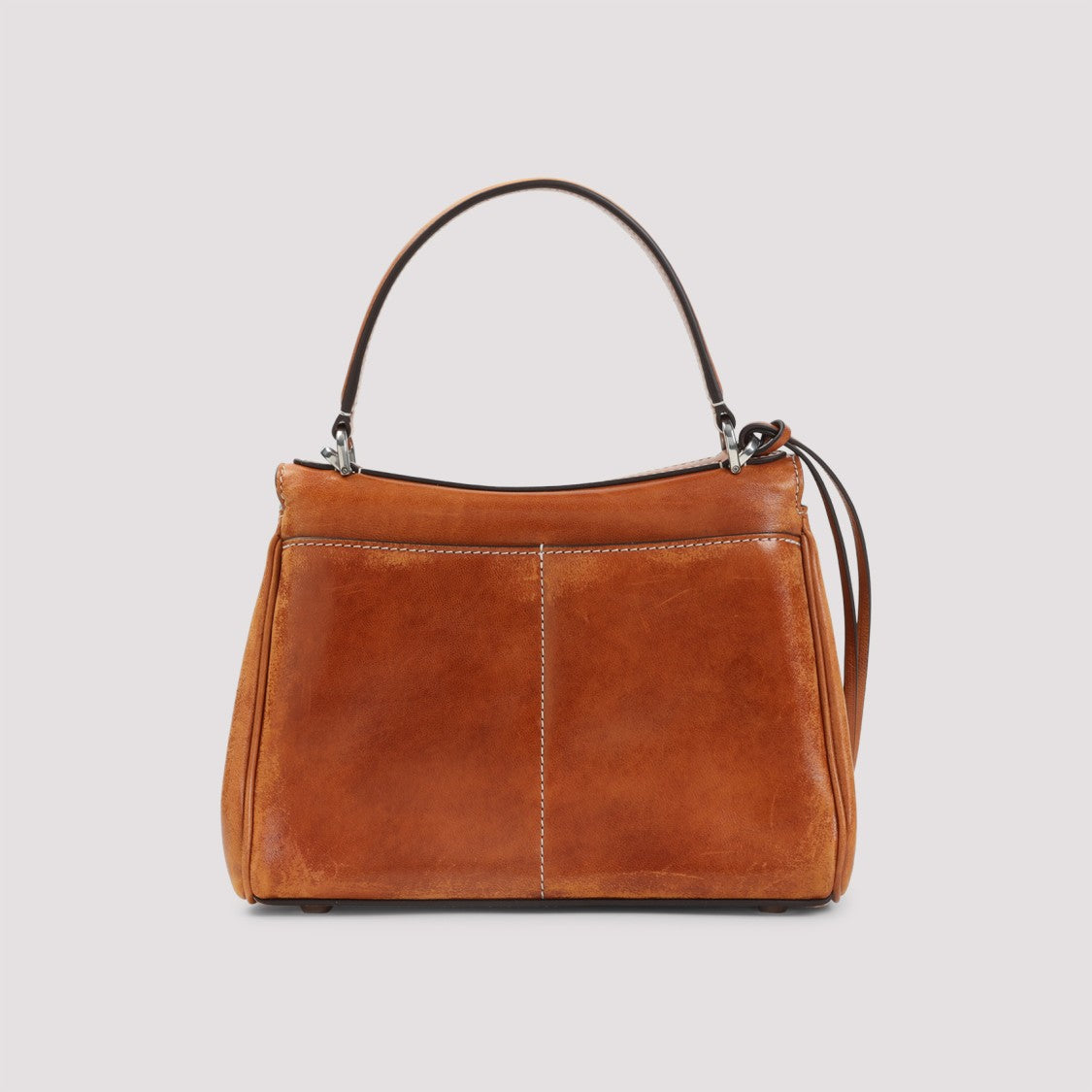 Balenciaga Tan Cowboy Lamb Leather Rodeo Top Handle Shoulder Bag