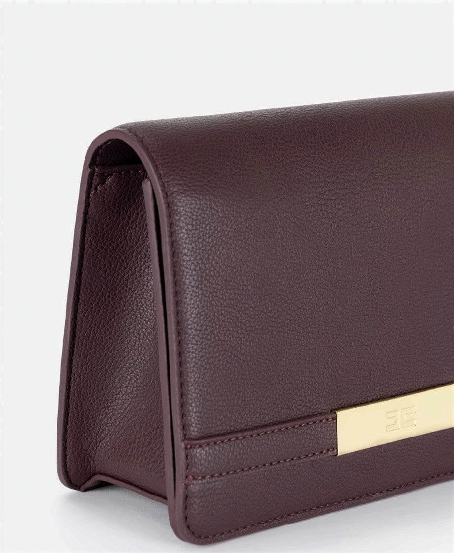 Elisabetta Franchi Shoulder Bag With Gold Metal Groumette Chain