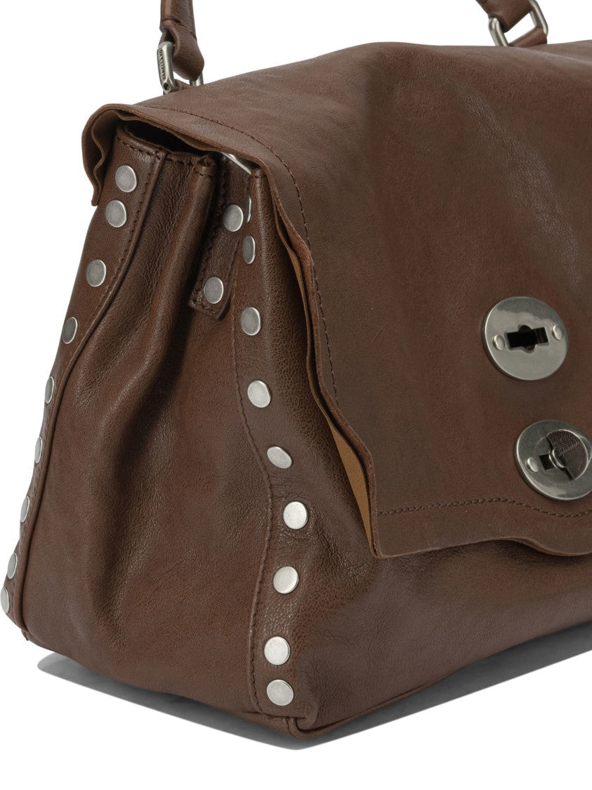 Zanellato Structured Cow Leather Handbag With Silver-Tone Hardware