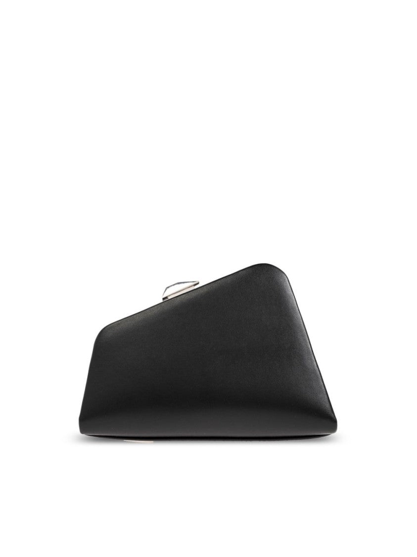 The Attico Midnight Clutch With Asymmetrical Design