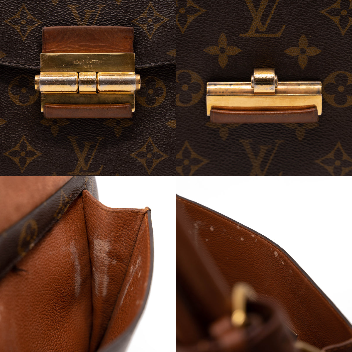Louis Vuitton Olympe Camel Brown Monogram Canvas Shoulder Bag