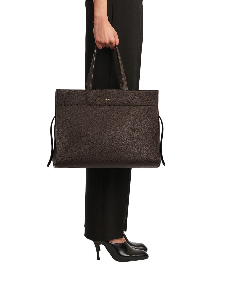 Khaite Structured Pebbled Leather Shoulder Bag