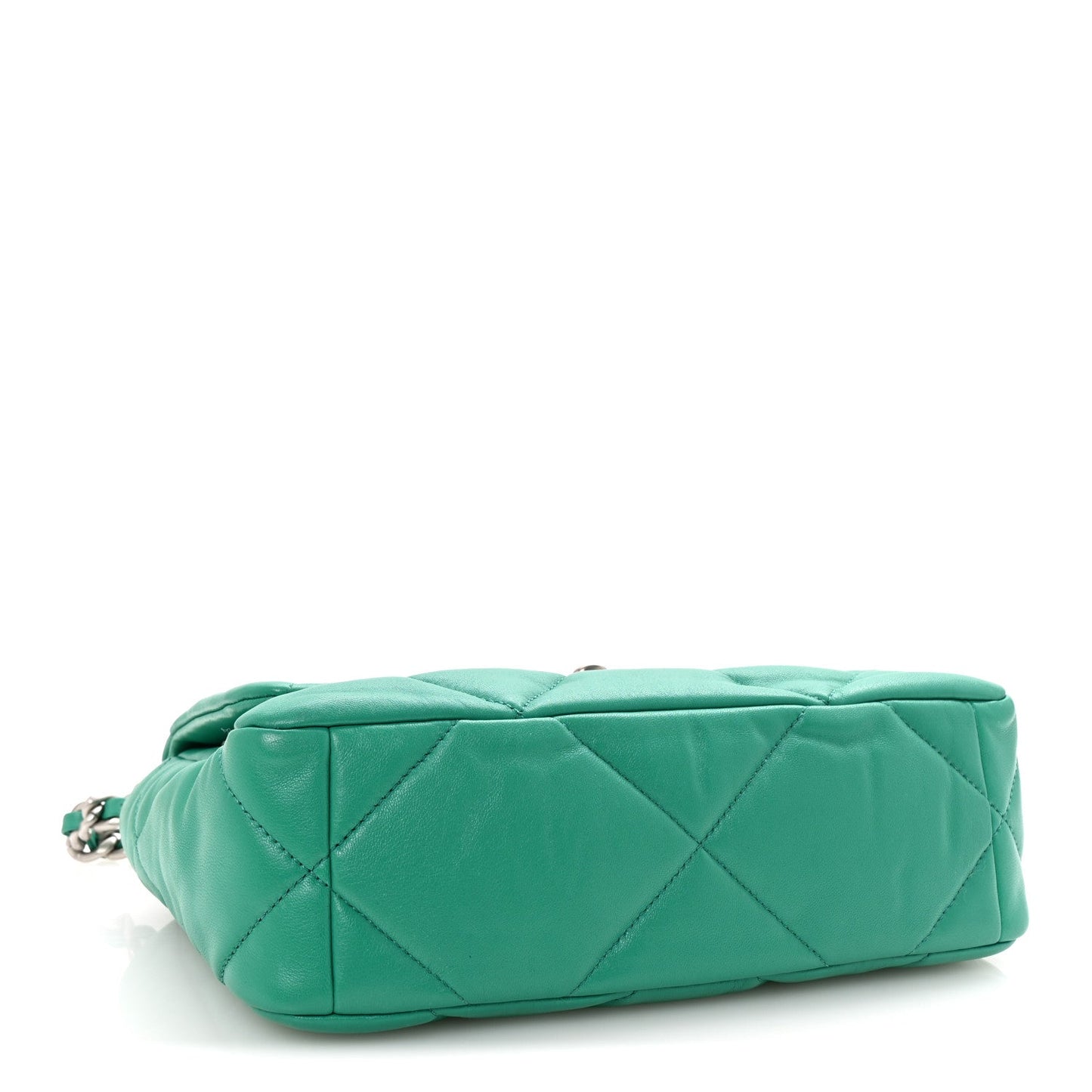 Lambskin Quilted Medium Chanel 19 Flap Green