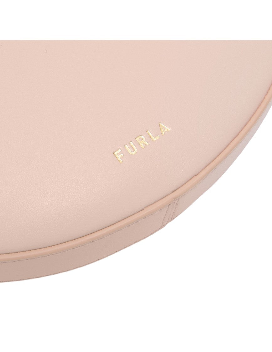 Furla Pink Delizia Mini Leather Hobo Bag