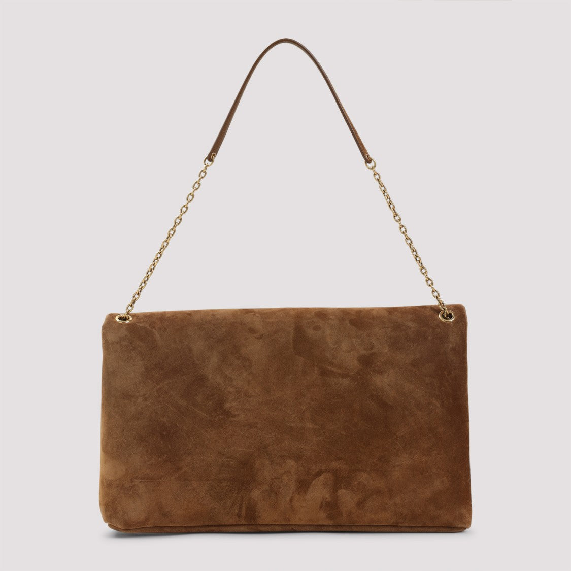 Saint Laurent Envelope Brown Suede Leather Shoulder Bag