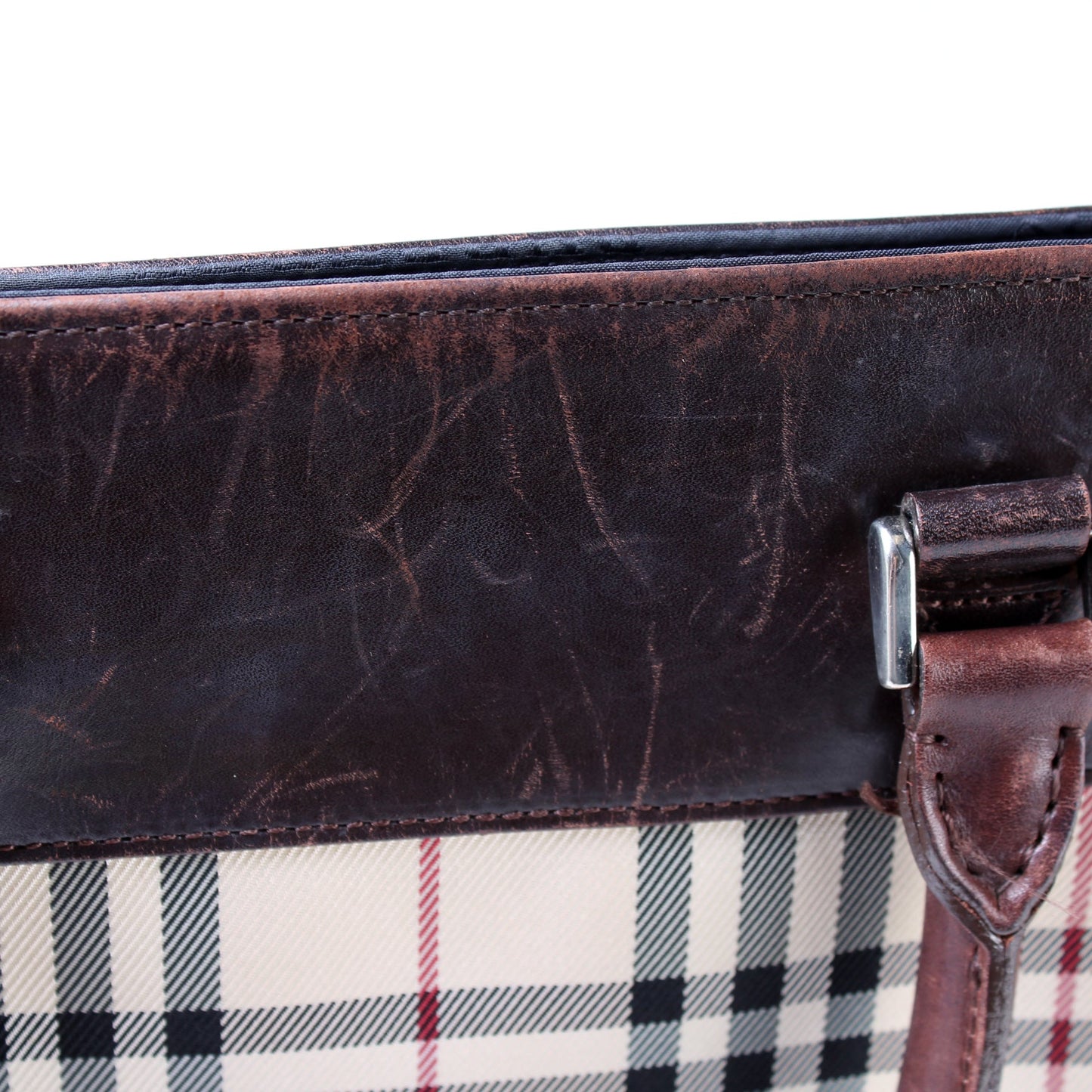 Canvas Check North / South Tote