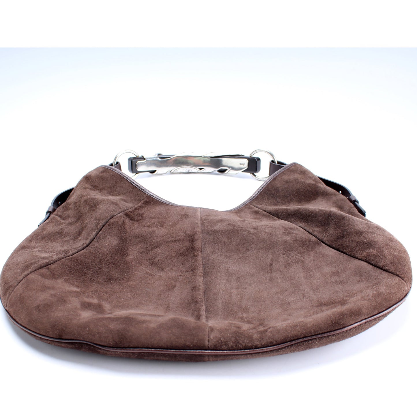 Suede Monbasa Handle Hobo Bag