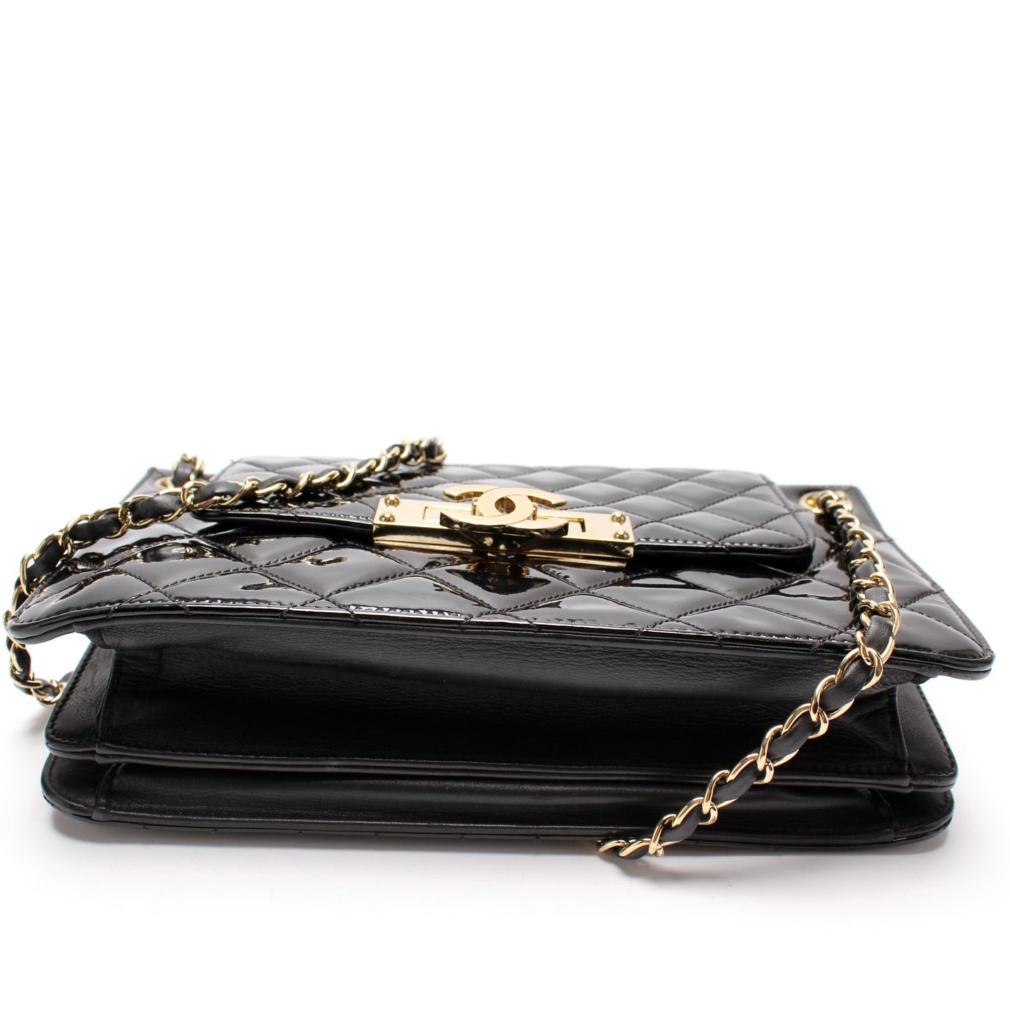 Golden Class Accordion Flap Paten Bag