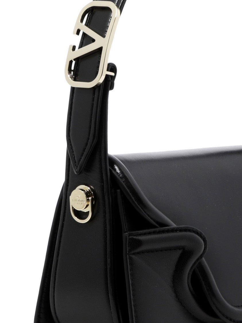 Valentino Garavani Black Leather Shoulder Bag