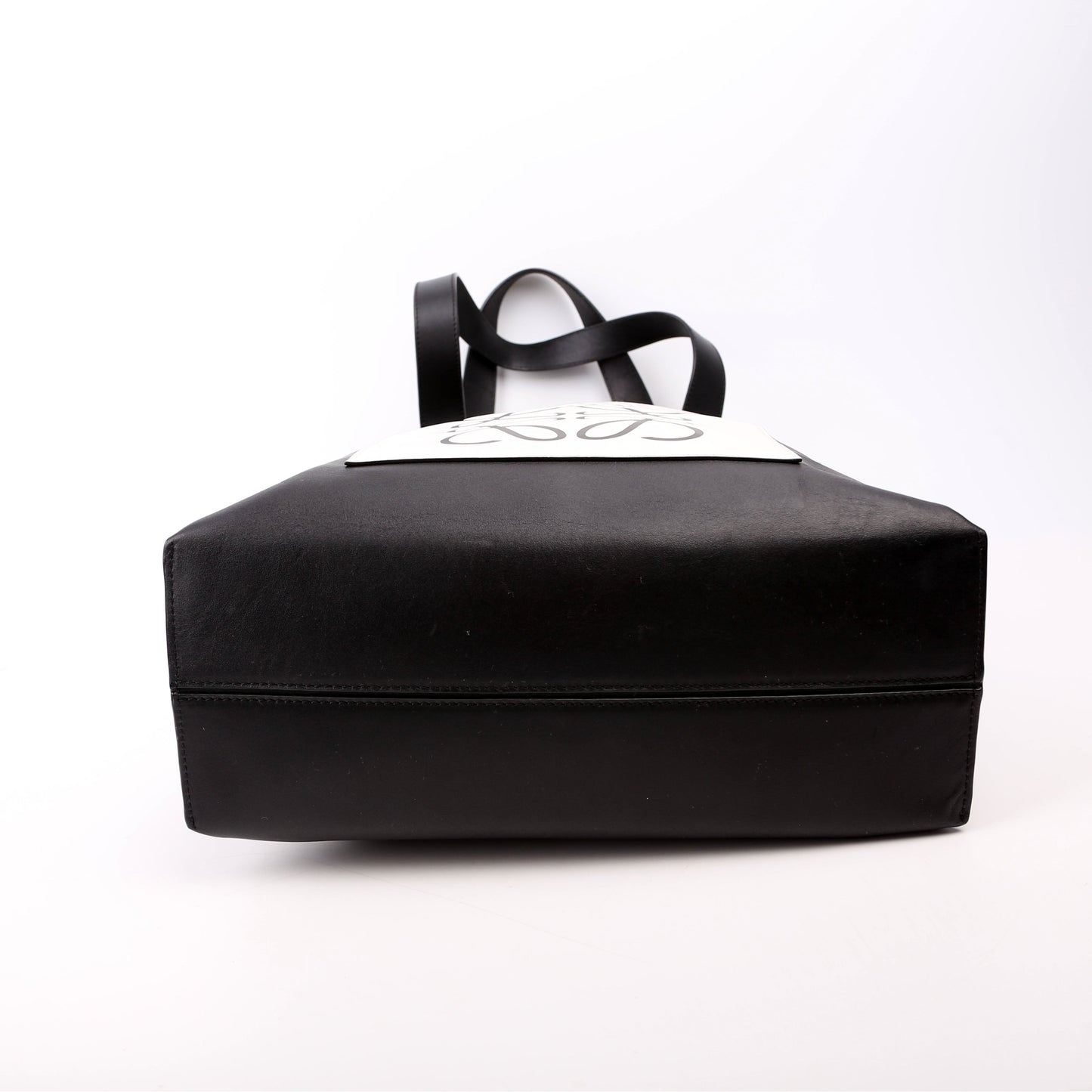 Anagram Logo Shopping Tote Leather Black