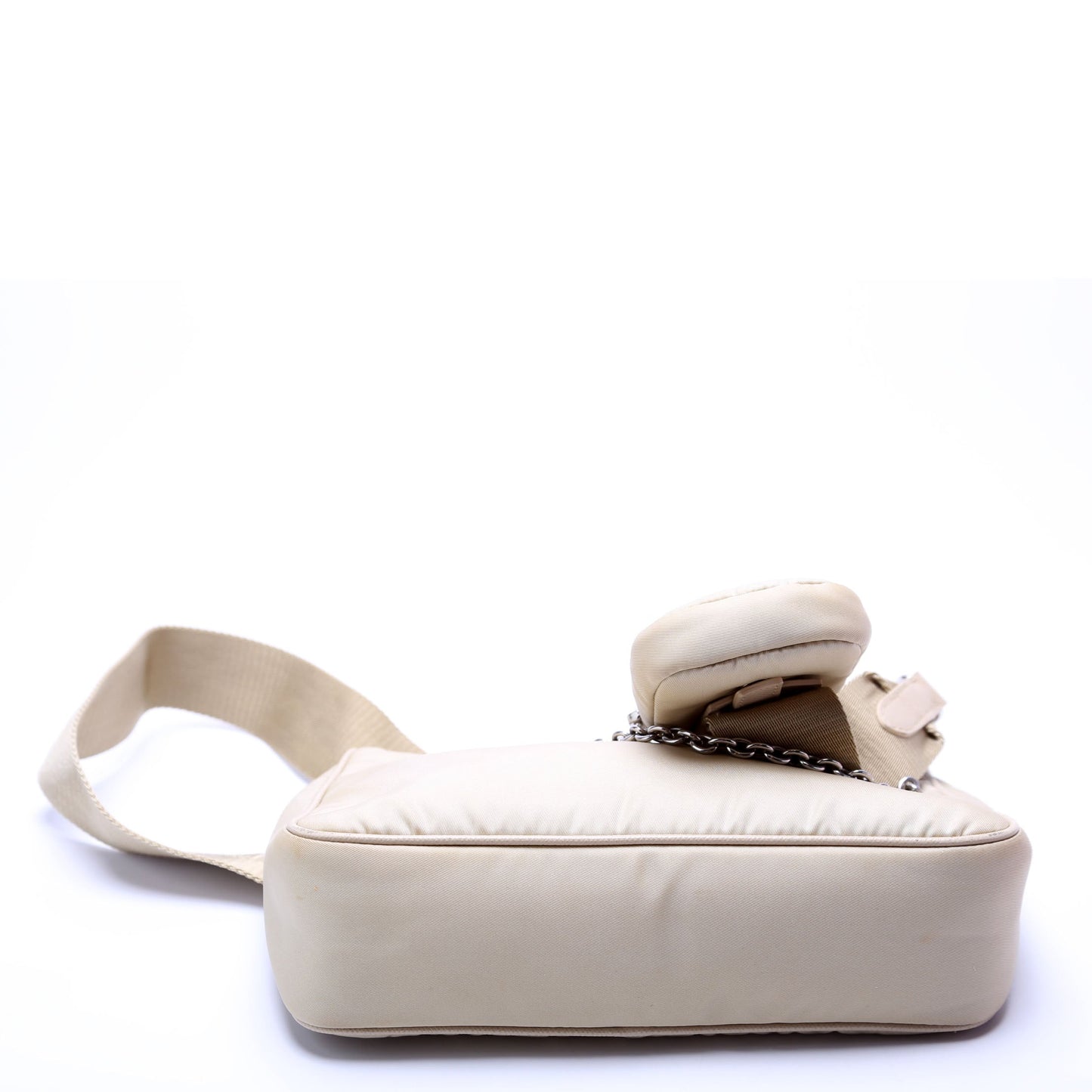 1BH204 Nylon Re-Edition 2005 Shoulder Bag Sand