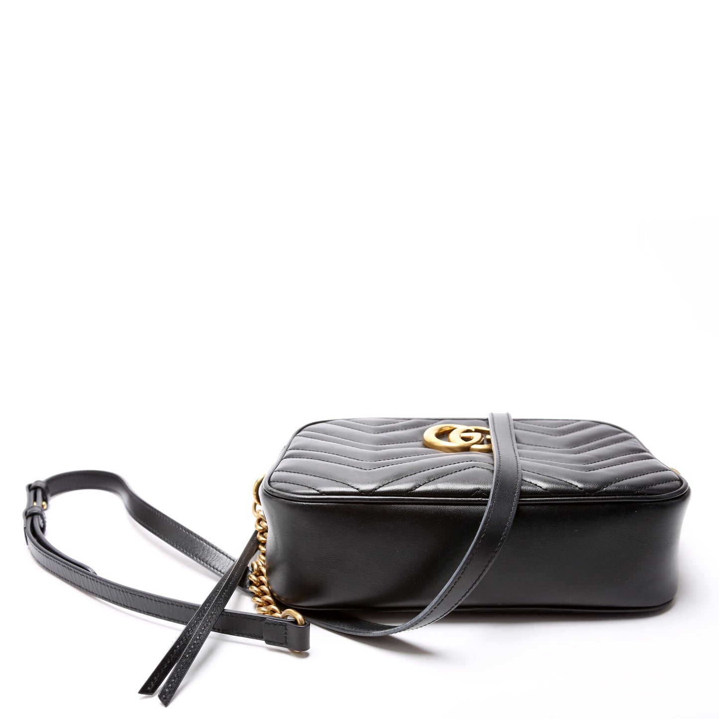 447632 Marmont Small Leather Camera Black
