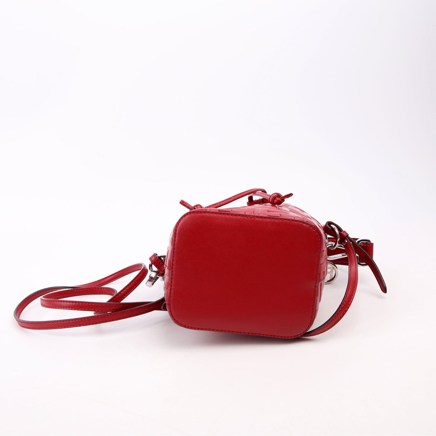 8BS010 Mon Tresor Mini Bucket Leather FF Red