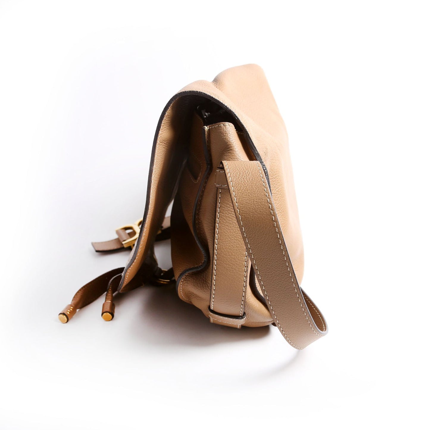 Marcie Saddle Bag Crossbody Medium Tan