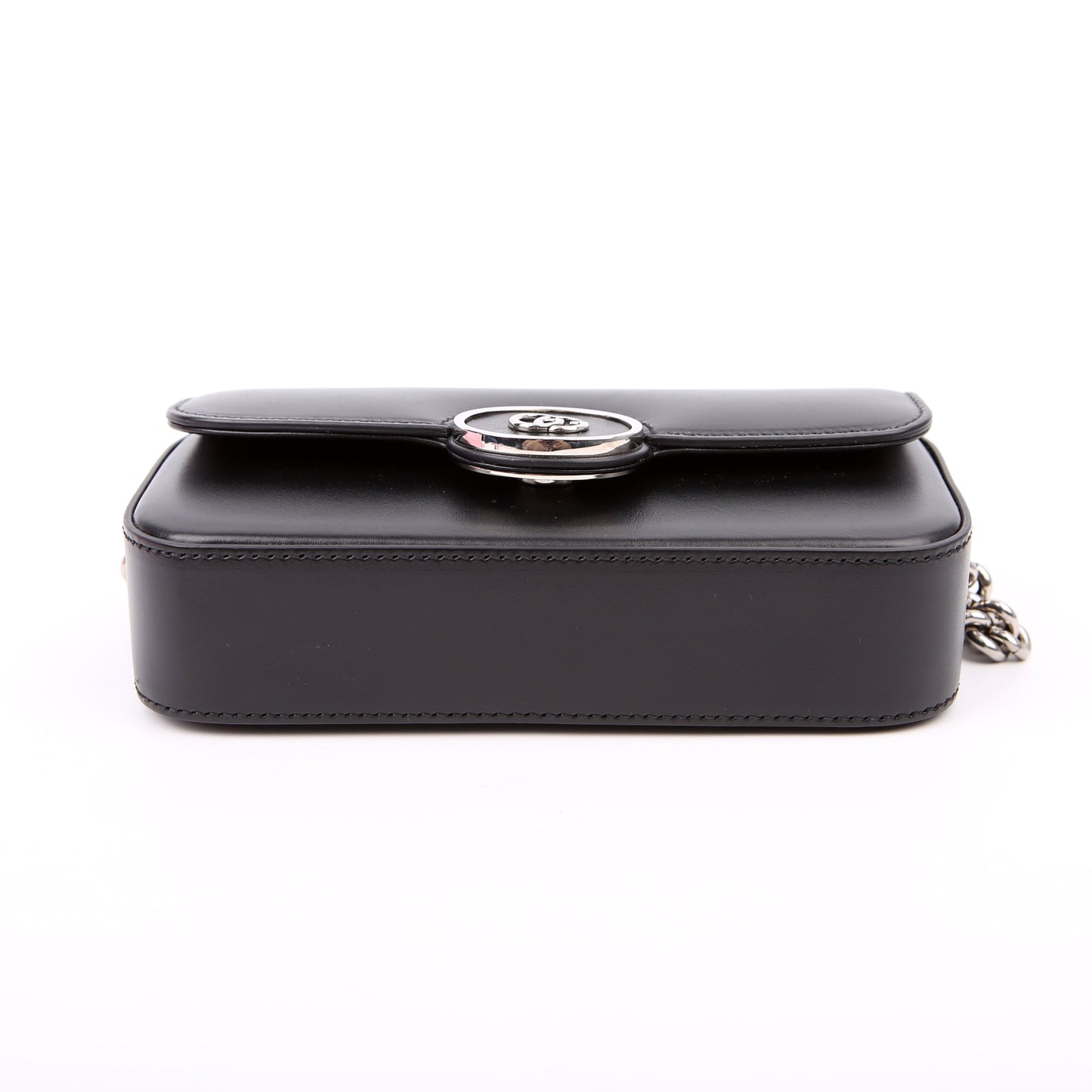 760194 Petite GG Mini Calfskin Shoulder Bag Black