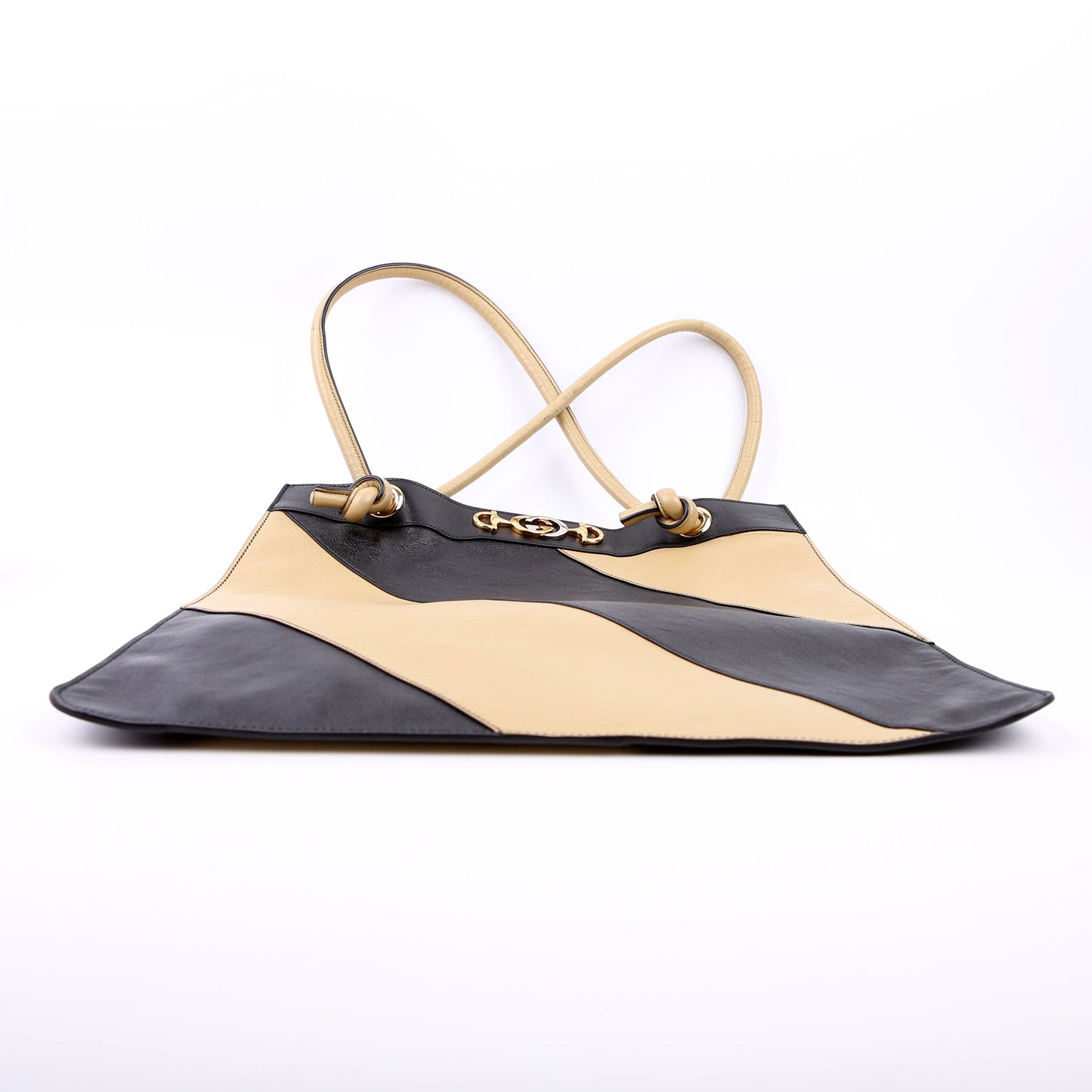576463 Zumi Leather Tote Black/Tan