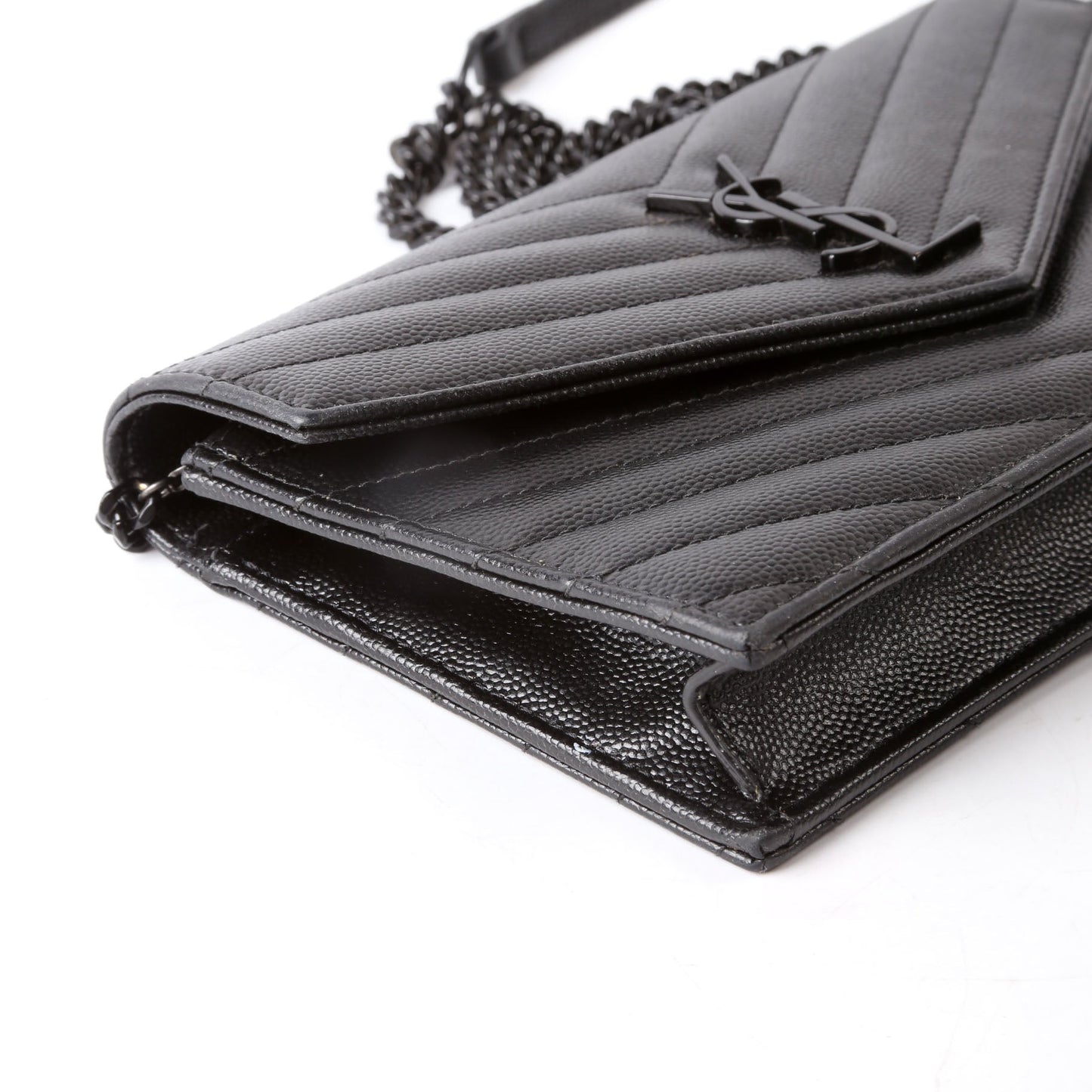 Envelope Chain Wallet 393953 Black