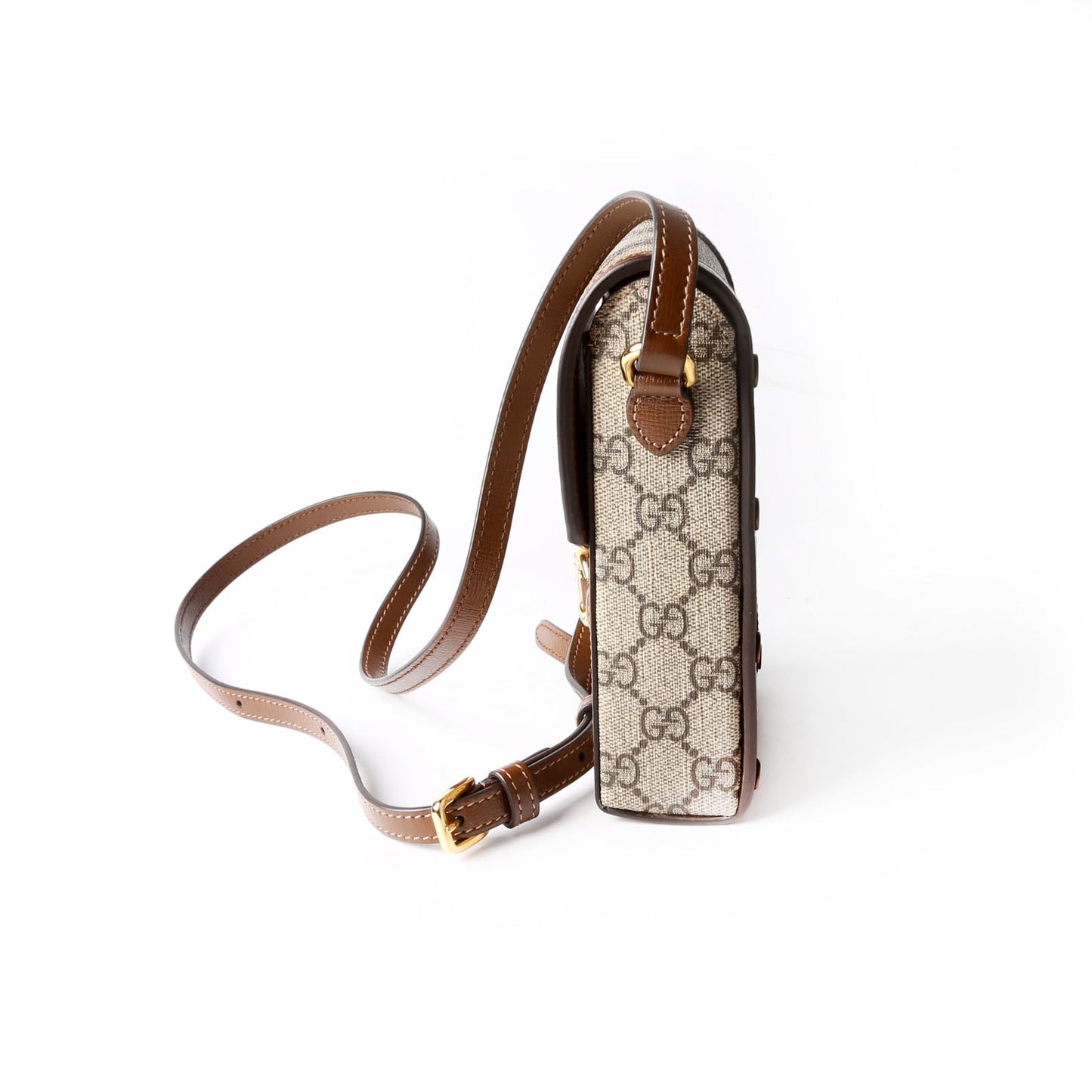 625615 Horsebit 1955 GG Supreme Mini Bag Brown