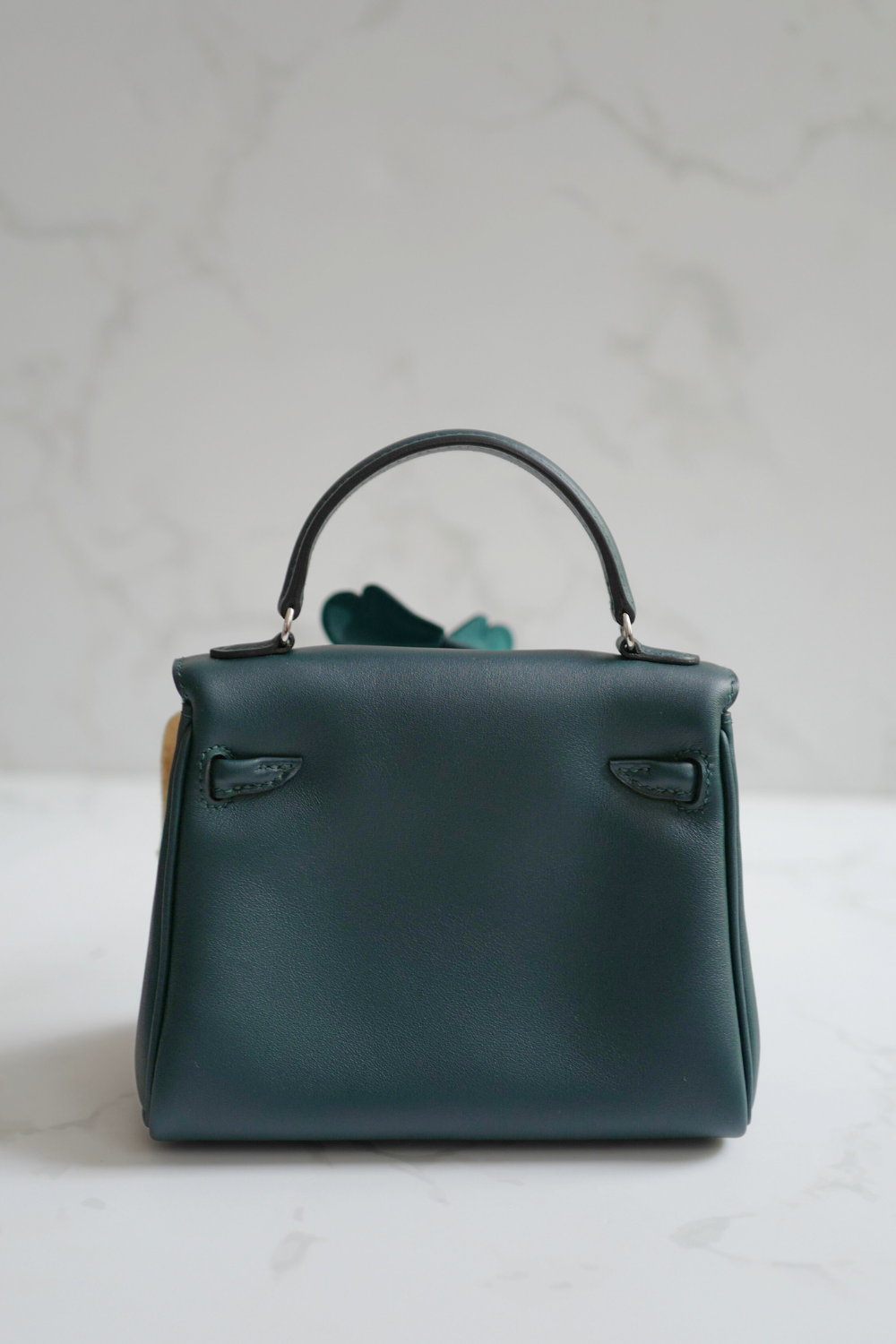 BNIB Hermes Kelly Dole Swift Calfskin Vert Cypres Vert Bosphore PHW