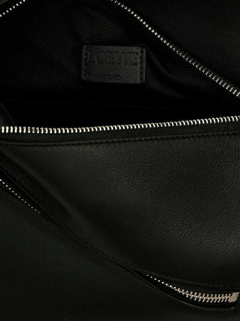 Loewe Geometric Calf Leather Crossbody Bag With Silver Hardware