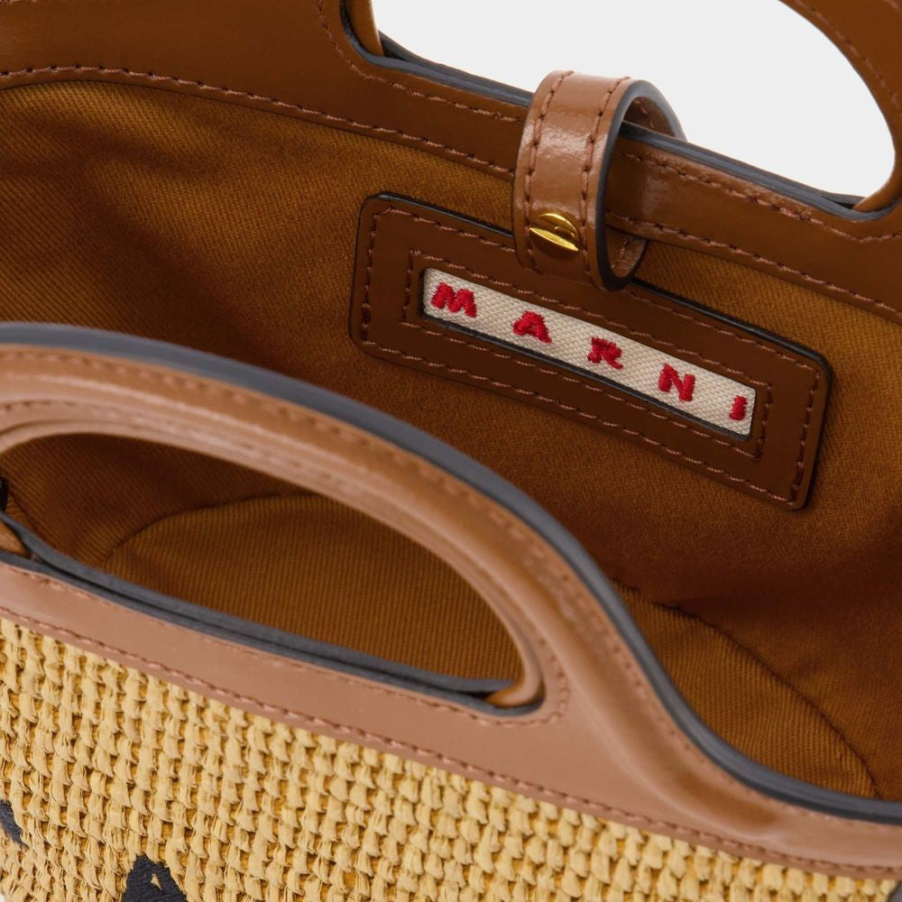 Marni Tropicalia Micro Shopper Bag - Raw Sienna - Leather