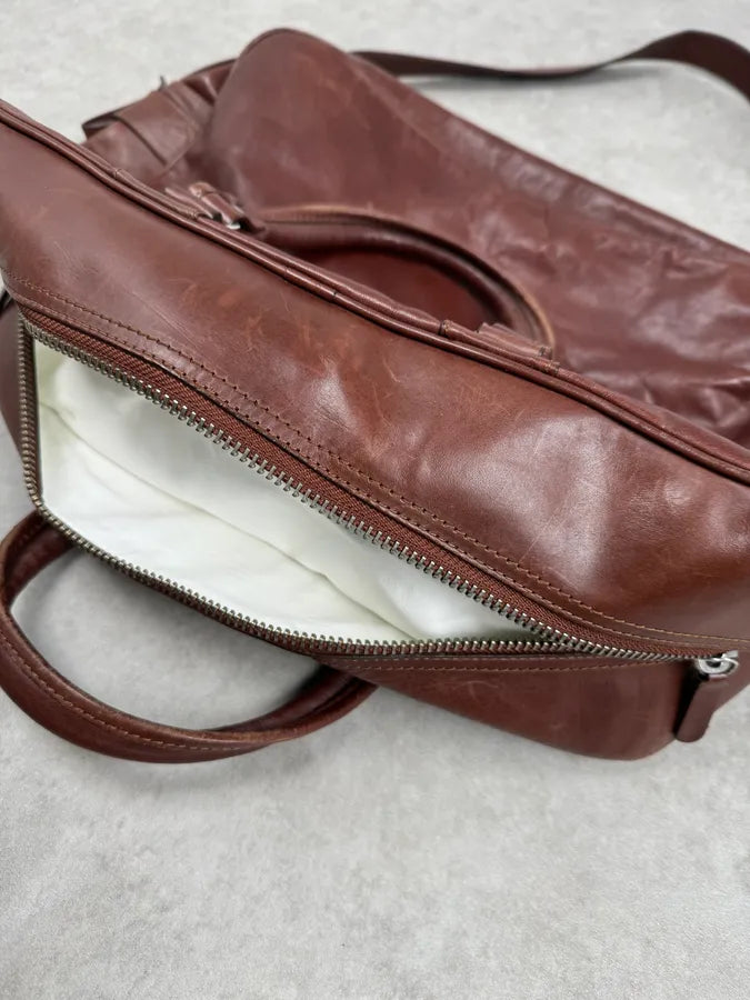 2012 Maison Margiela H&M Brown Shoulder Leather Bag