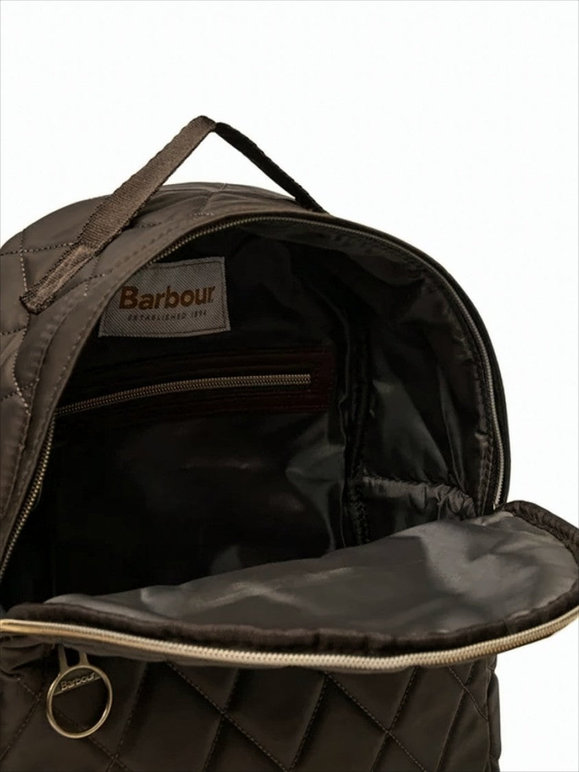 Barbour Quilted Nylon Backpack With Adjustable Straps