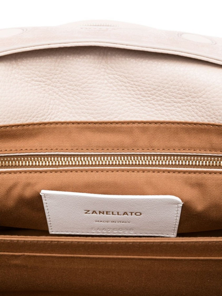 Zanellato Structured Beige Vitello Leather Handbag
