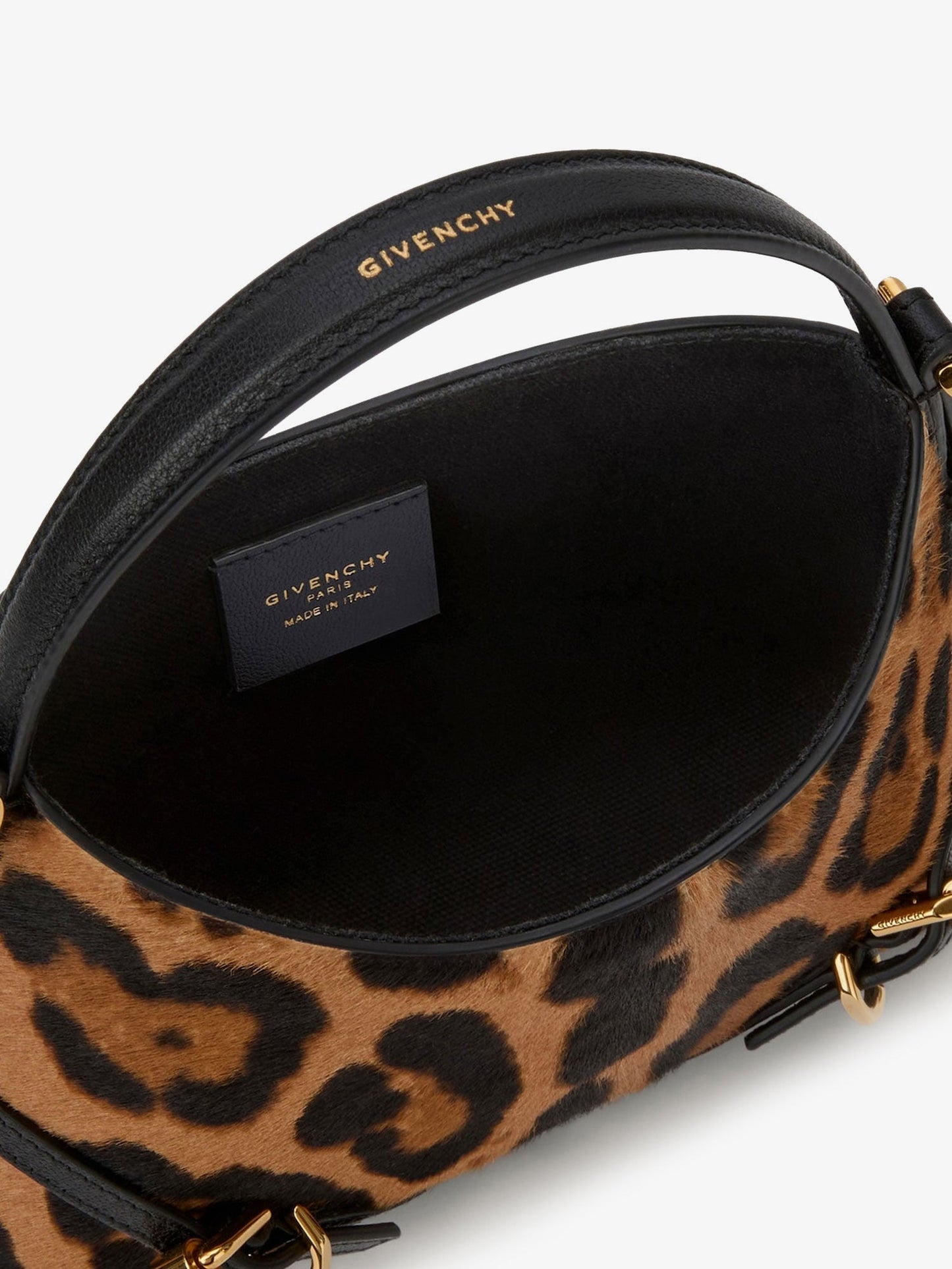 Voyou Nano bag pony skin crossbody bag with animal print