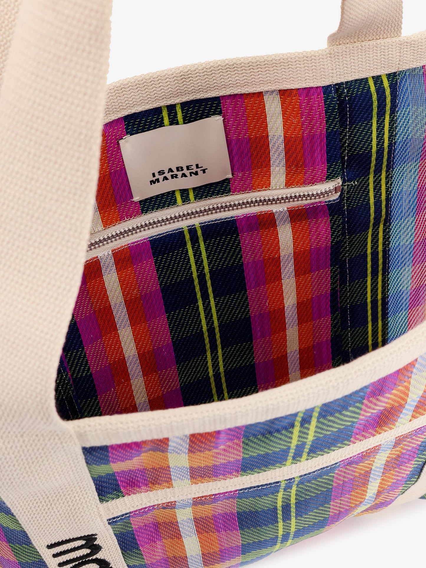 Darwen nylon shoulder bag with striped pattern
