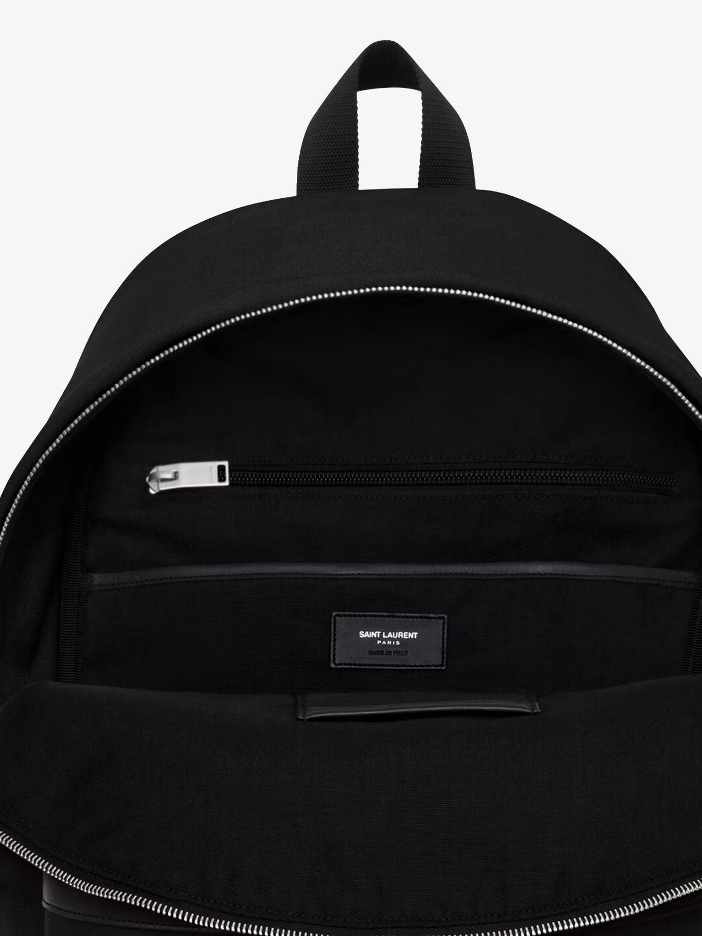 Nylon and leather City backpack