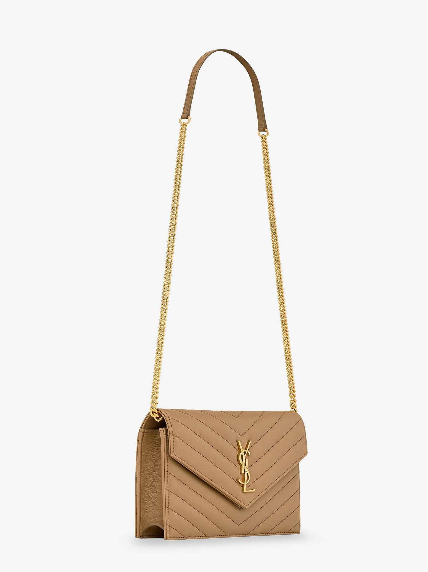 Envelope leather shoulder bag