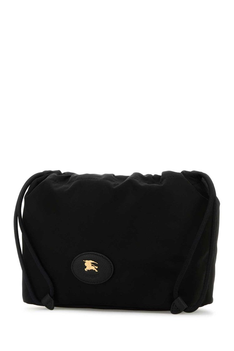 Burberry Black Canvas Horseshoe Reversible Clutch
