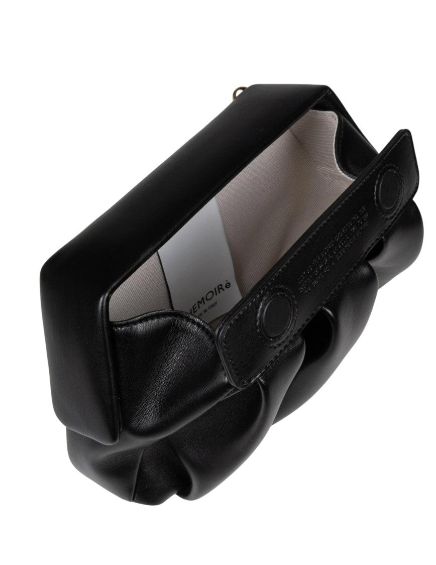 Themoirè Black Afrodite Handbag In Vegan Fabric