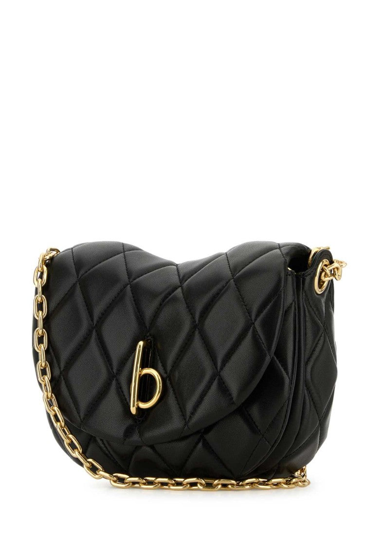 Burberry Black Leather Rocking Horse Shoulder Bag