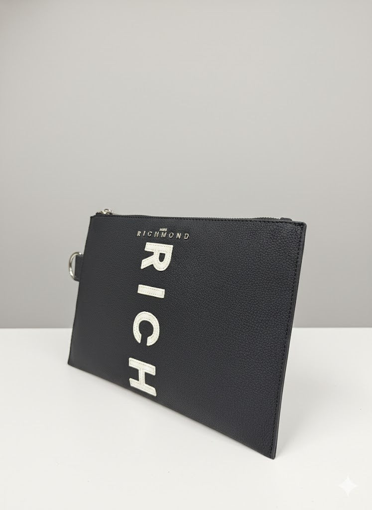 Richmond Textured Black Rectangular Pochette