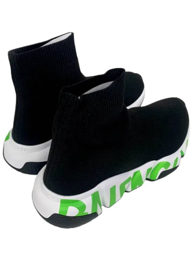 Luxury Balenciaga Trending 2025 Speed Midsole Graffiti Low Top Sneakers Fluo Green Black
