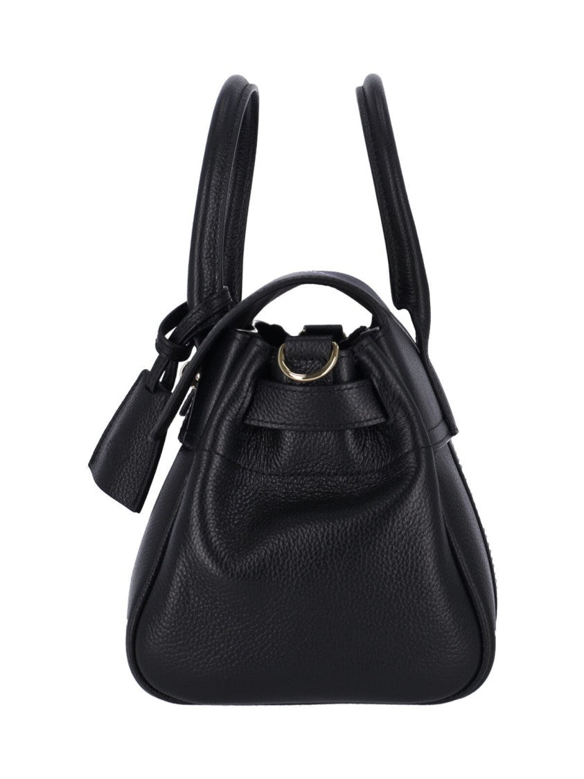 Mulberry Textured Black Leather Bayswater Satchel