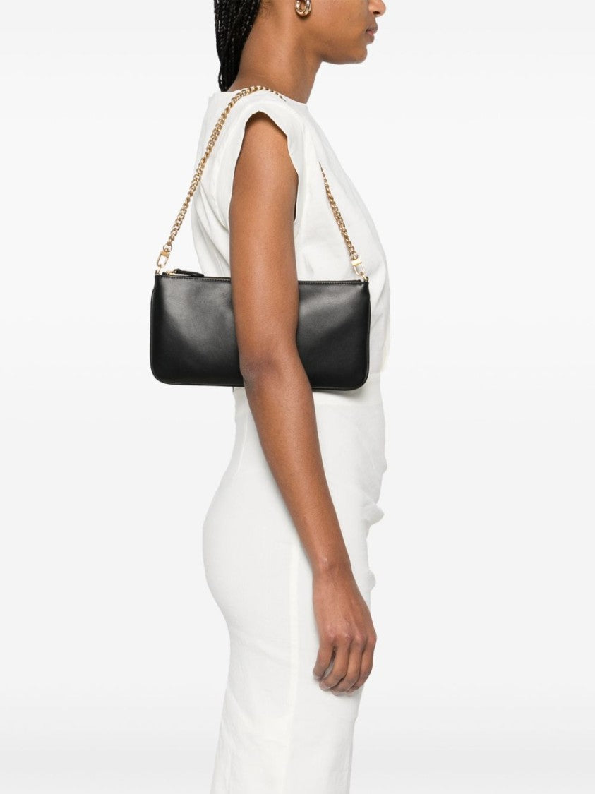 Pinko Crossbody Bag In Black Leather