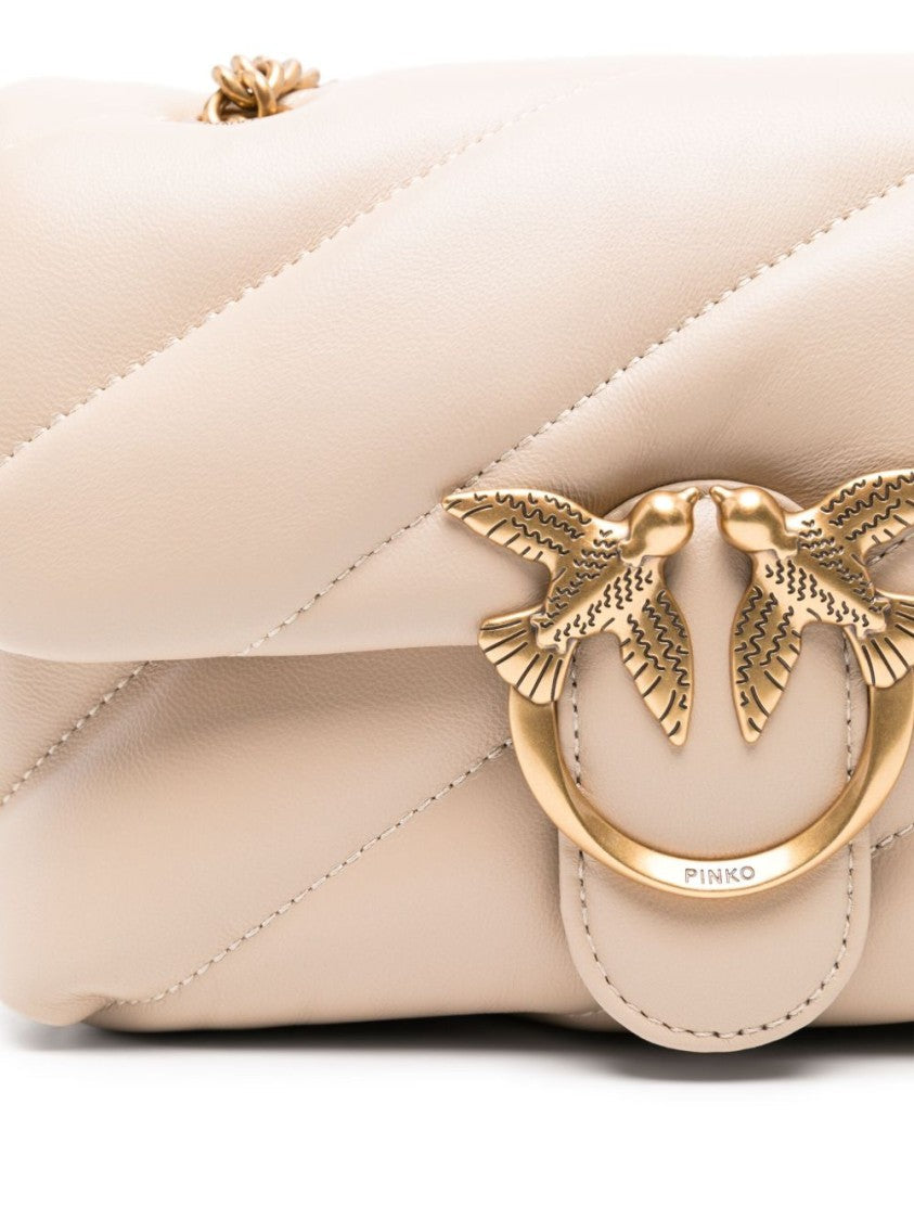 Pinko Quilted Leather Shoulder Bag