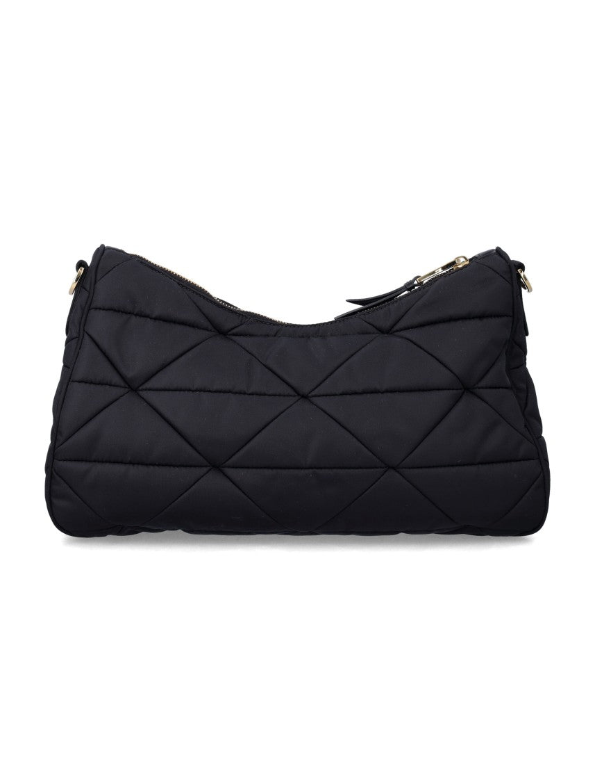 Prada Triangle-Stitched Padded Re-Nylon Bag With Detachable Strap
