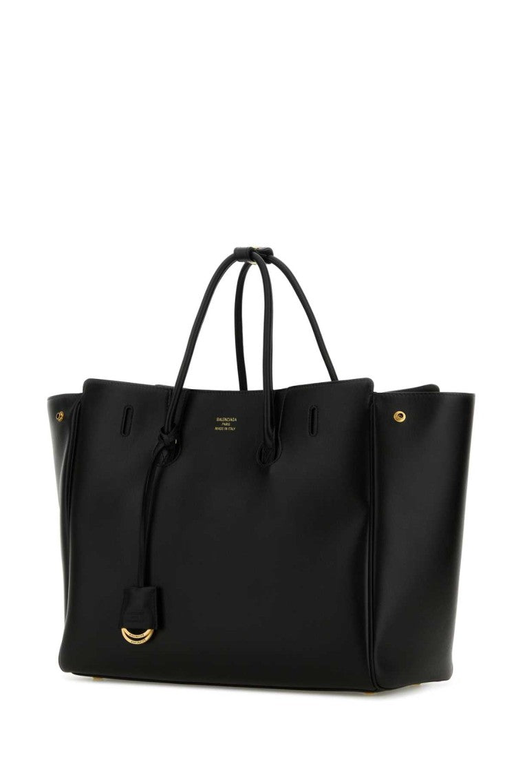 Balenciaga Black Leather Carry All Hampton Shopping Bag
