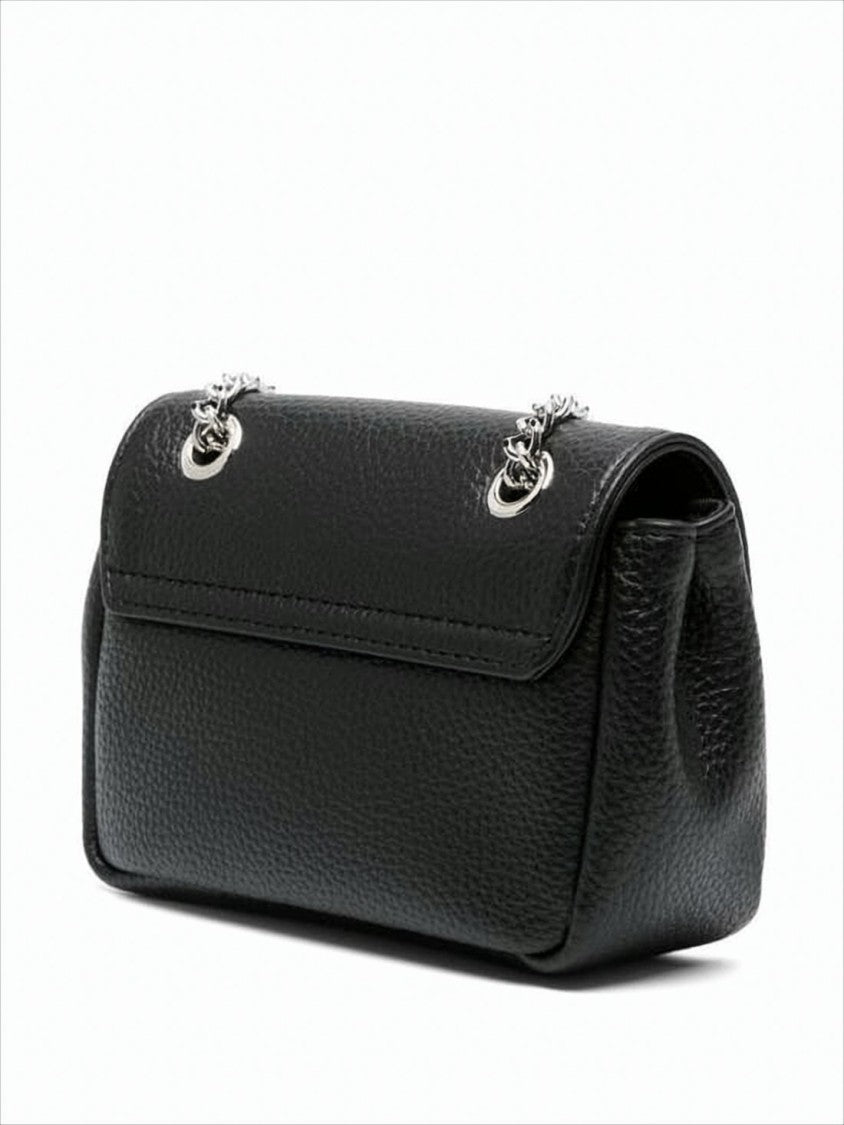 Vivienne Westwood Compact Textured Shoulder Bag With Metallic Emblem