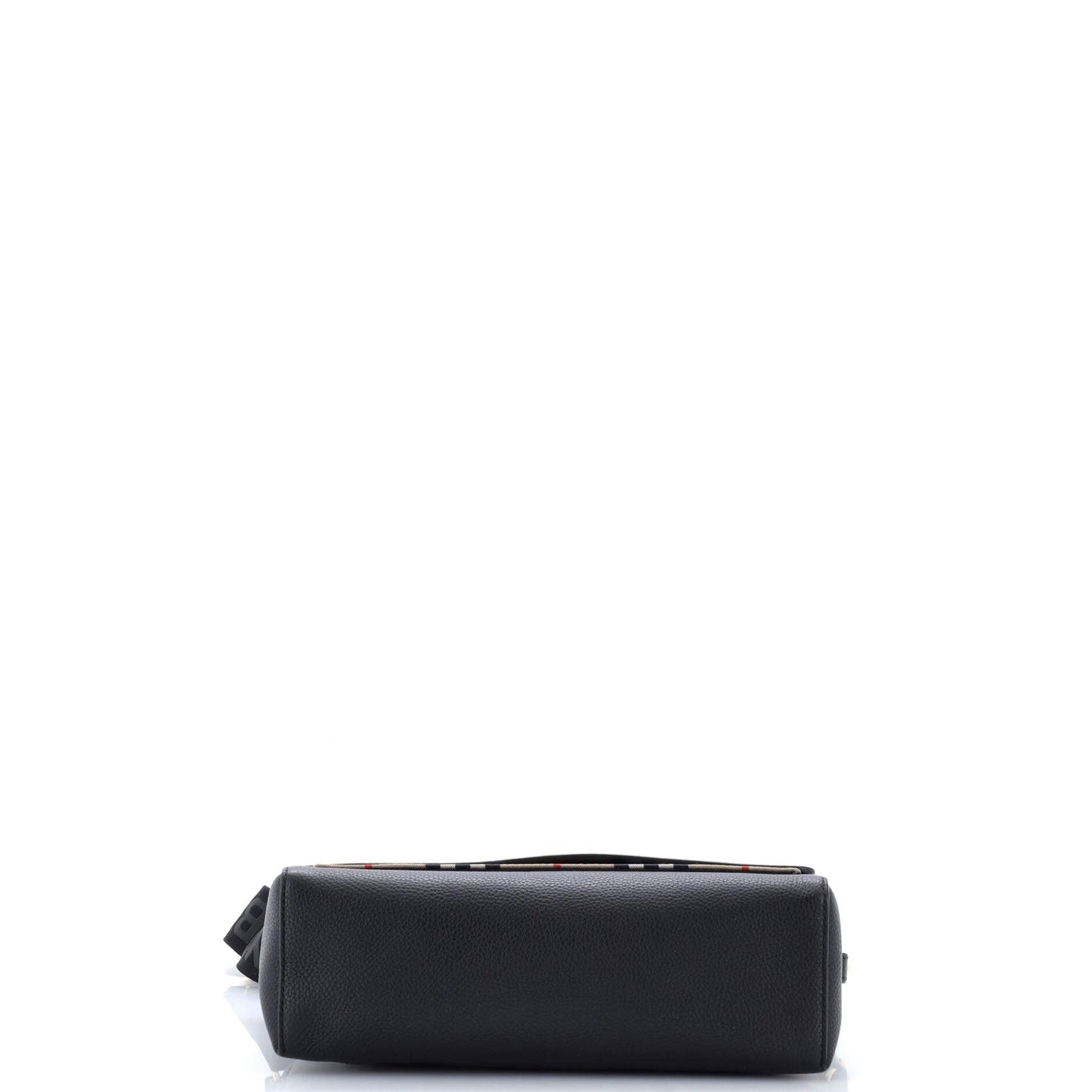 Note Crossbody Bag Leather with Vintage Check Canvas Medium