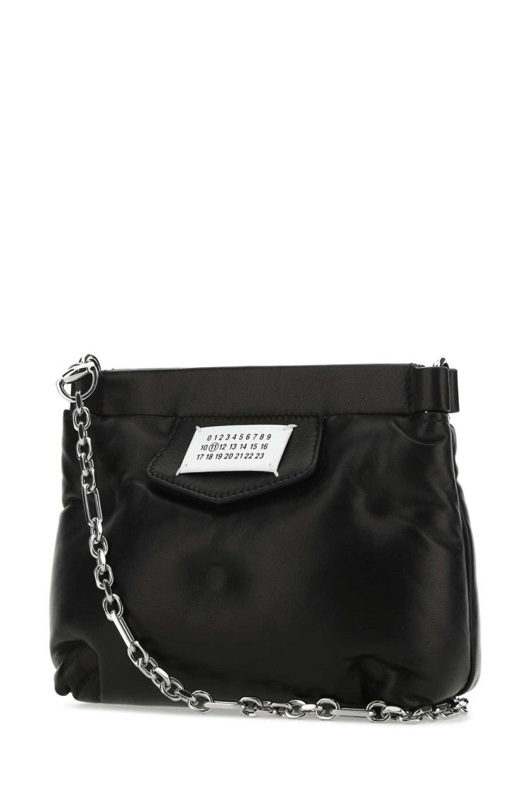 Maison Margiela Black Nappa Leather Glam Slam Red Carpet Clutch