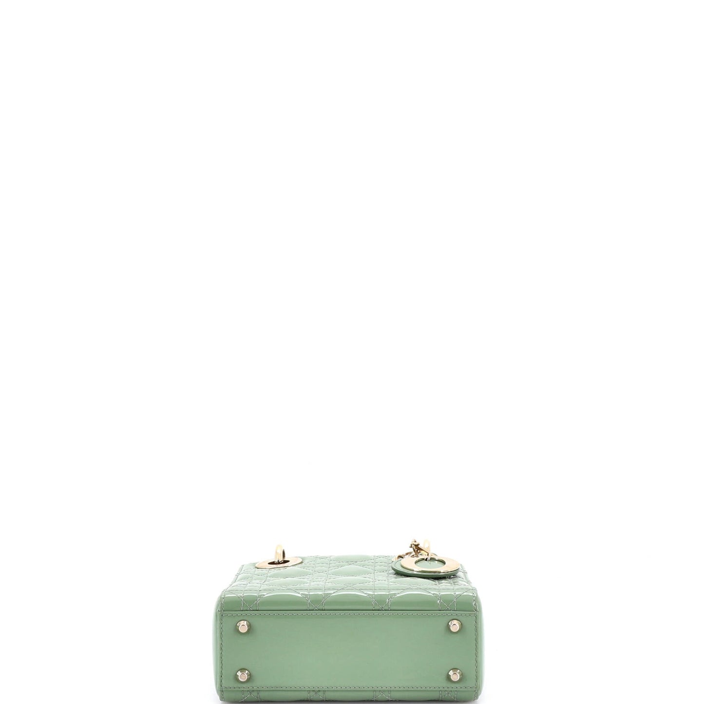 Lady Dior Chain Bag Cannage Quilt Patent Mini